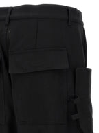 Rick Owens Black Virgin Wool Cargo Pants