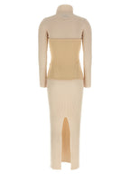 Jean Paul Gaultier Beige Merino Wool Long Dress