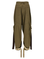 The Attico Bicolor Cotton Cargo Pants