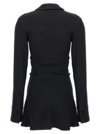 The Attico Black Marabou Short Dress