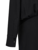 The Attico Black Marabou Midi Dress