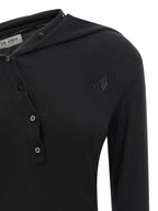 The Attico Black Virgin Wool Short Dress