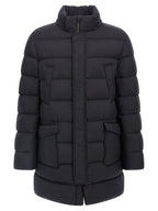 Herno Black Polyamide Coat