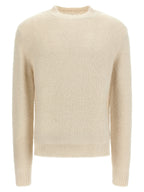 Jil Sander White Alpaca Leather Cardigan