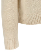 Jil Sander White Alpaca Leather Cardigan