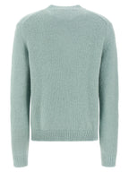Jil Sander Blue Alpaca Leather Cardigan
