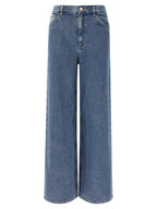 Theory Blue Cotton High-Waisted Jean