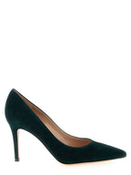 Gianvito Rossi Bicolor Suede Leather High Heel Pumps