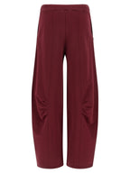 ROTATE BIRGER CHRISTENSEN Bordeaux Cotton Joggers (Workout Pants)