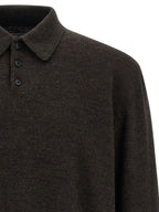 Maison Margiela Brown Wool Polo Shirt