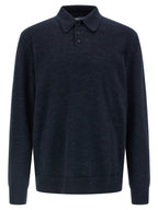 Maison Margiela Blue Wool Polo Shirt