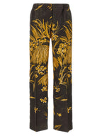 F.R.S. - FOR RESTLESS SLEEPERS Multicolor Silk Casual Pants