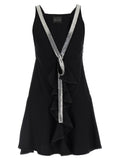 Giovanni Bedin Black Viscose Short Dress