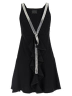 Giovanni Bedin Black Viscose Short Dress