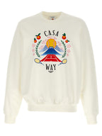 Casablanca White Cotton Sweatshirt