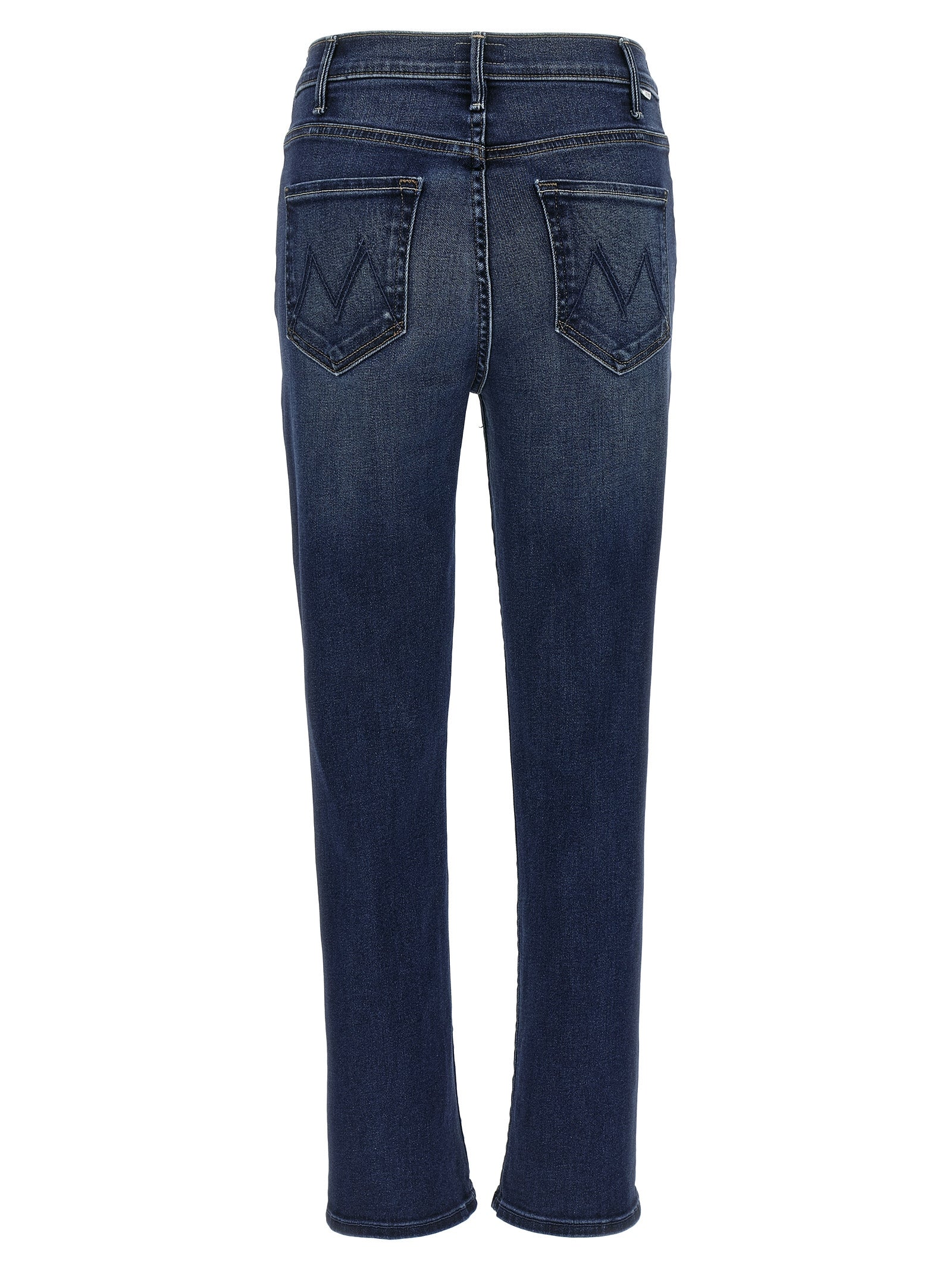Blue Cotton Flared Jeans