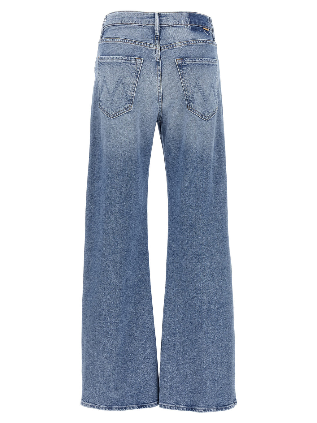 Blaue High-Waist-Jeans aus Baumwolle