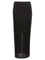 Black Polyester Mini Skirt