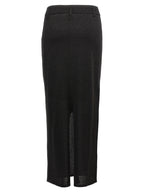Black Polyester Mini Skirt