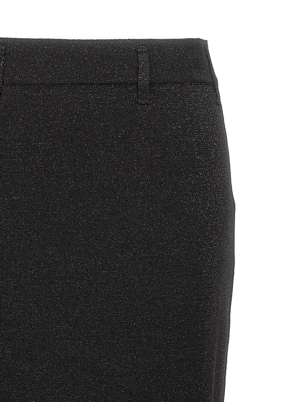 Black Polyester Mini Skirt