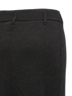 Black Polyester Mini Skirt