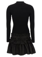 Ganni Black Viscose Short Dress