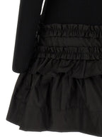 Ganni Black Viscose Short Dress