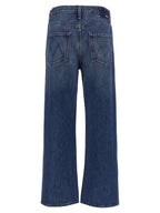 Mother Denim Blue Cotton Flared Jeans