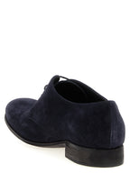 JULIAN Blue Suede Leather Oxfords And Derbies