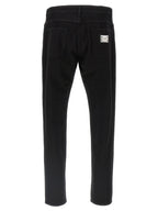 Dolce & Gabbana Black Cotton Straight-Leg Jeans
