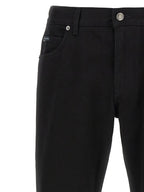 Dolce & Gabbana Black Cotton Straight-Leg Jeans