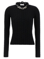 Paco Rabanne Black Wool Cardigan