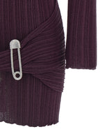 Giuseppe Di Morabito Purple Wool Short Dress