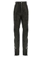 Rick Owens Black Leather Pants