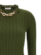 Paco Rabanne Bicolor Wool Cardigan