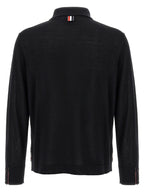 Thom Browne Black Virgin Wool Cardigan