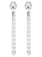 Alessandra Rich Silver Glass Earrings