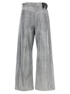 Darkpark Silver Cotton Jeans Denim