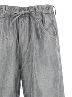 Darkpark Silver Cotton Jeans Denim