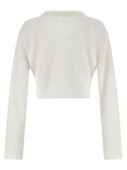 Alessandra Rich White Wool Cardigan