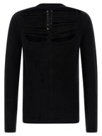 Rick Owens Black Wool Cardigan