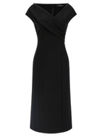 Ermanno Scervino Black Viscose Midi Dress