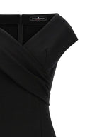 Ermanno Scervino Black Viscose Midi Dress