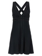 Giovanni Bedin Black Acetate Short Dress