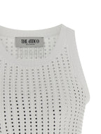 The Attico White Cotton Sleeveles T-Shirt