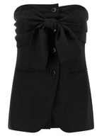 Max Mara Black Virgin Wool Tank Tops