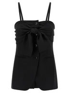 Max Mara Black Virgin Wool Tank Tops