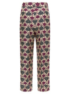 Max Mara Purple Silk Casual Pants