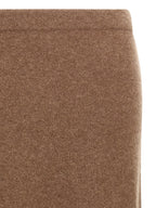 Max Mara Gray Cashmere Midi Skirt