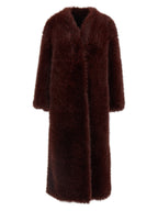 B&B COUTURE Bordeaux Polyester Coat